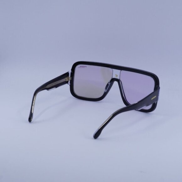 Carrera FLAGLAB 14 07C5 TE Sunglasses Black Shield Frame,Multilayer Violet Lense